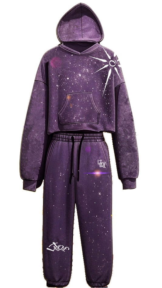 Lit Purple Galaxy Tracksuit